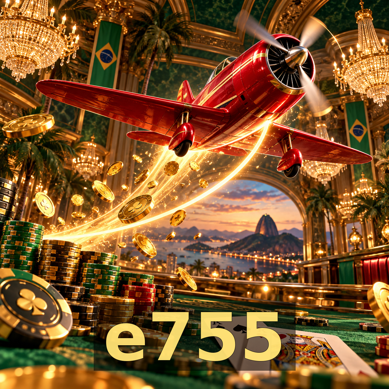 Variedade de jogos disponíveis na plataforma e755